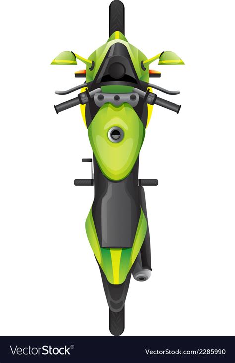 A Topview A Motorcycle Royalty Free Vector Image