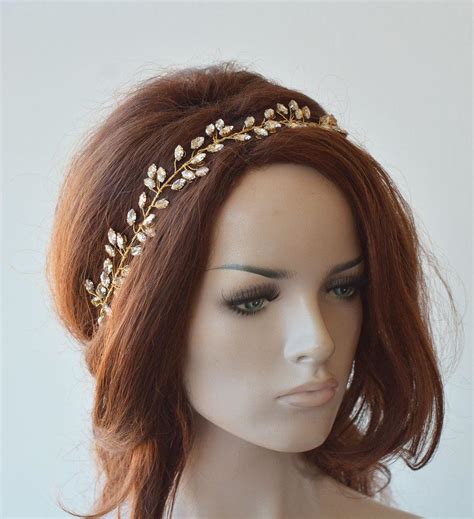 Wedding Headband Crystal Bridal Headpiece For Bride Hair Piece Crown Halo Hair Vine