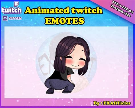 Animated Cute Chibi Emotes Kawaii Anime Booty Butt Twerk Etsy