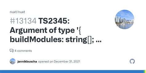 Ts Argument Of Type Buildmodules String X String