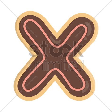 Donut Alphabet X Vector Image 2111260 Stockunlimited