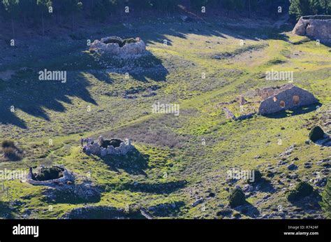 Traditional Snow Wells And Dwellings In Ruins Sierra Espuña Massif