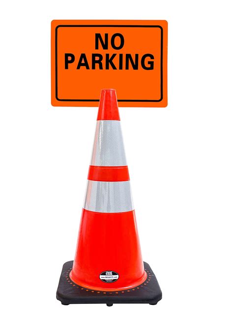Rk Safety 28 Orange Cone Black Base With Two Reflective Tape Plus