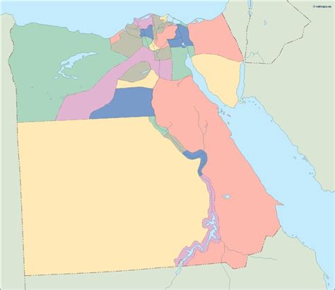 Egypt Blind Digital Vector Map Digital Maps ©netmaps Uk