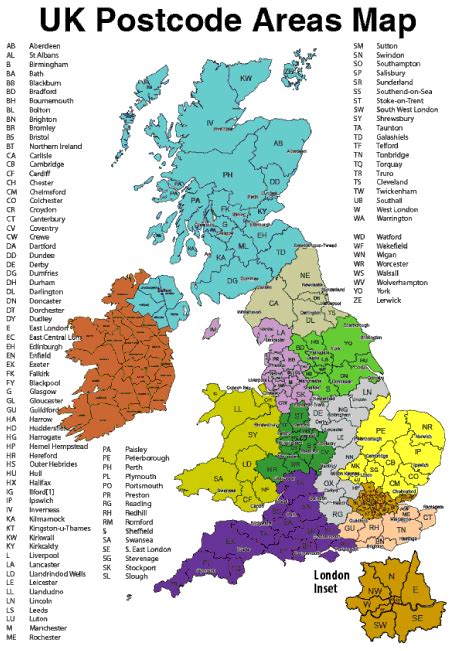 Uk Postcode Area District And Sector Maps