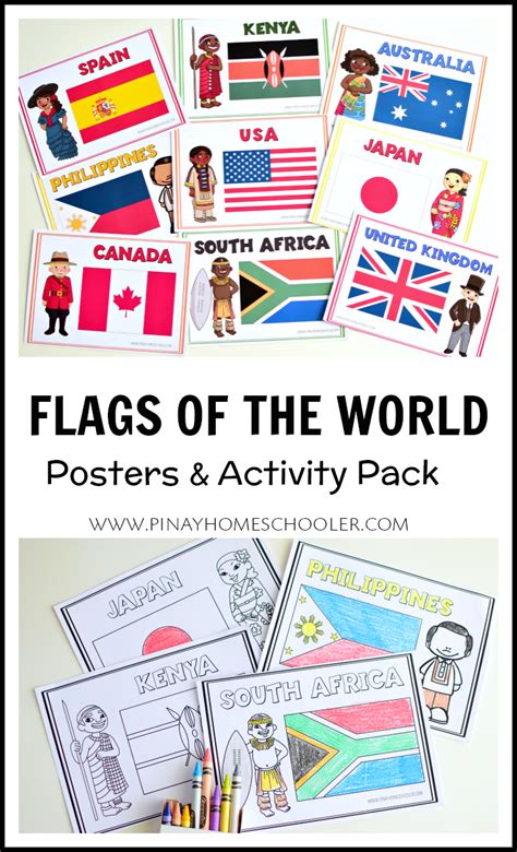Flags Of The World Coloring Pages And Posters Multicultural