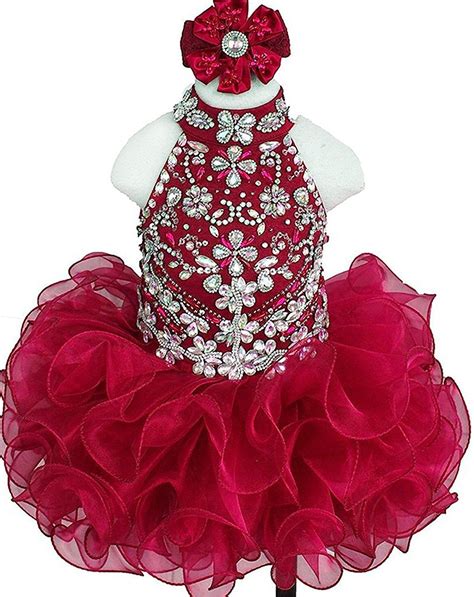 Huamei Baby Girls Halter Ruffled Kids Birthday Party Cupcake Pageant