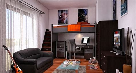 Jugendzimmer Ideen - Moderne Einrichtung aus dunklen ... Einige kleine türknäufe von ikea sind die haken.