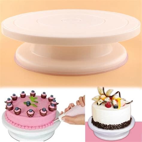 1 Pc Plastic Cake Turntable Rotating Cake Decorating Turntable Anti