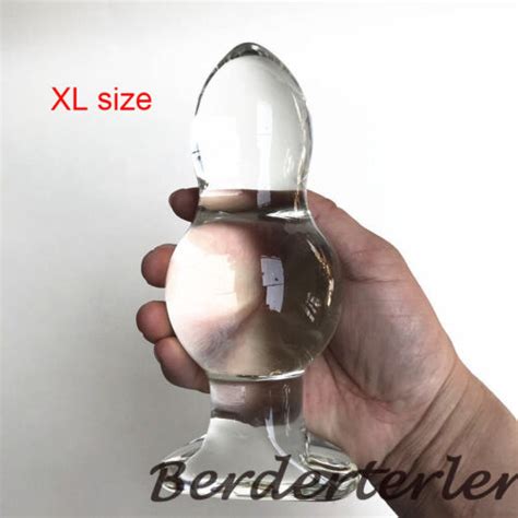 Mm Big Glass Plug Anal Dilation Huge Anal Ball Glass Butt Plug Large Sex Toys Ebay