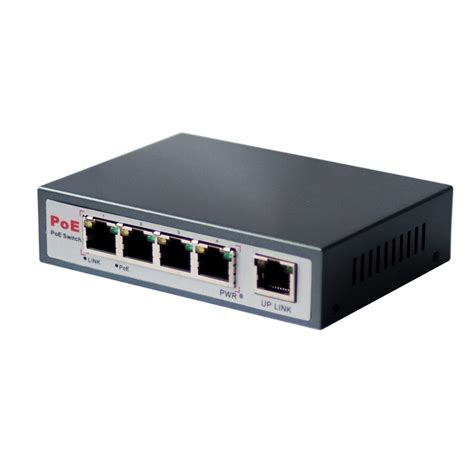 New 4 Port 4ch 10 100m Poe Switch Hub 10m 100m Support Power Over