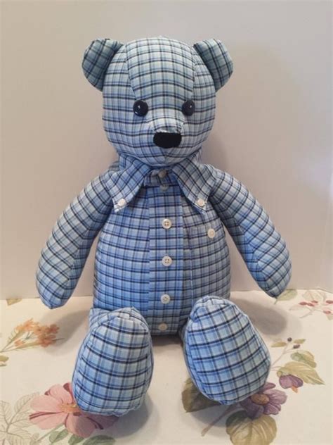 Memory Bear 20 Inch Custom Made From Shirts Or Fabric Etsy In 2021