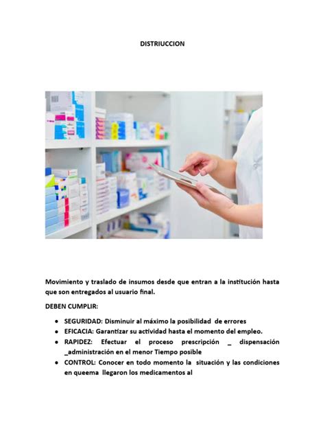 Distriuccion De Medicamentos Profesor Fernando Olga Pdf