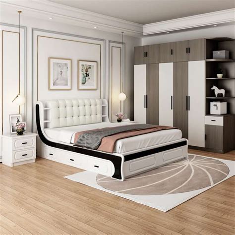 Hot Selling Bedroom Furniture Modern Design Bedroom Set Melamine Type