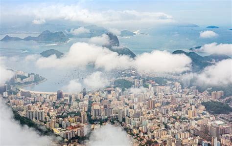 Rio City Center Downtown Panorama With Coastline And Sugar Loaf