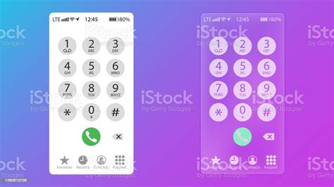 White And Transparent Smartphone Dialing Screen Stock Illustration