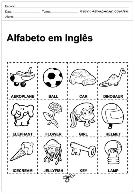 Dicas e ideias de atividades lúdicas para educação infantil! Atividades de Inglês para Educação Infantil | Alfabeto em inglês, Atividades de ingles