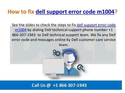 How To Fix Dell Support Error Code M1004 Call Us 1 866 307 1943