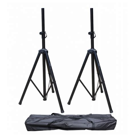 Pa Speaker Stands Tripod Kit With Carry Case Fast Assembly Qtx From