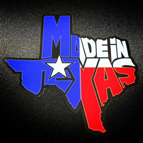 Made In Texas Red White Blue Sticker