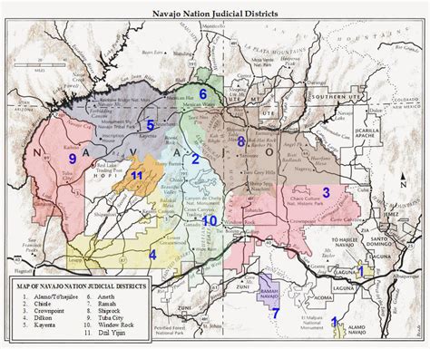 Map Of Navajo Nation Judicial Districts