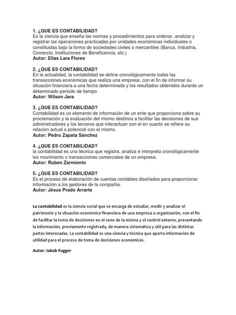 5 Definiciones De Contabilidad Pdf