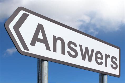 Answers Highway Sign Image