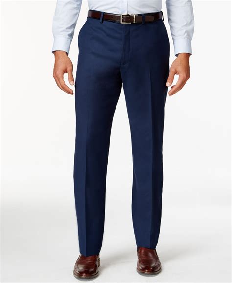 Michael Kors Synthetic Dress Pants Blue Solid For Men Lyst