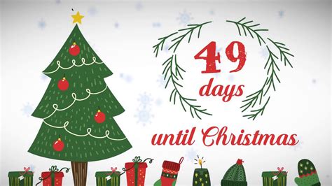 Days till christmas in upcoming years. Xmas Counter // Days Until Christmas 49 - YouTube