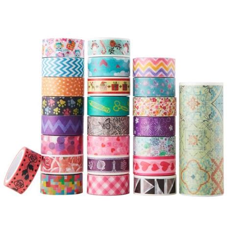 25 rouleaux wahi masking tape ruban adhésif de décor washi tape cdiscount beaux arts et