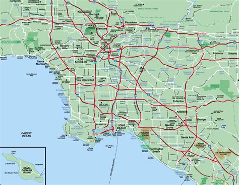 Los Angeles Metropolitan Area Map 101 Things To Do In Los Angeles