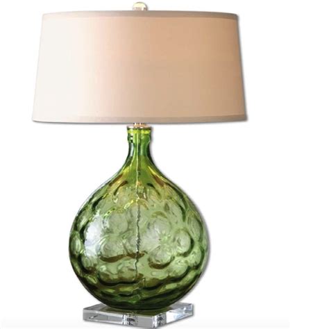 Floran Green Glass Lamp Green Table Lamp Green Lamp Tall Table Lamps
