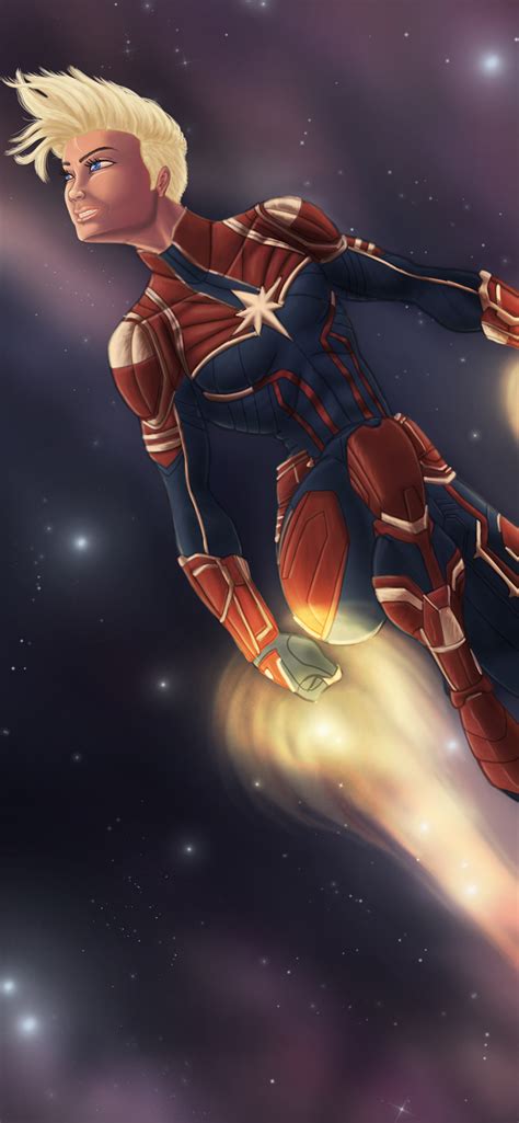 1242x2688 Captain Marvel Flying Iphone XS MAX HD 4k Wallpapers, Images