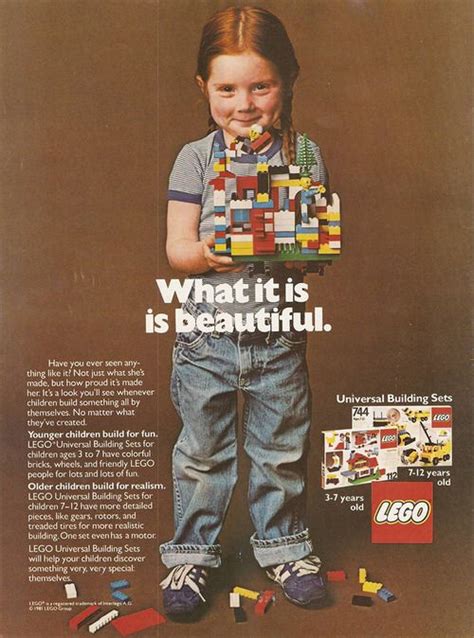 What It Is Is Beautiful Lego Ad From 1981 Lego Girls Vintage Lego