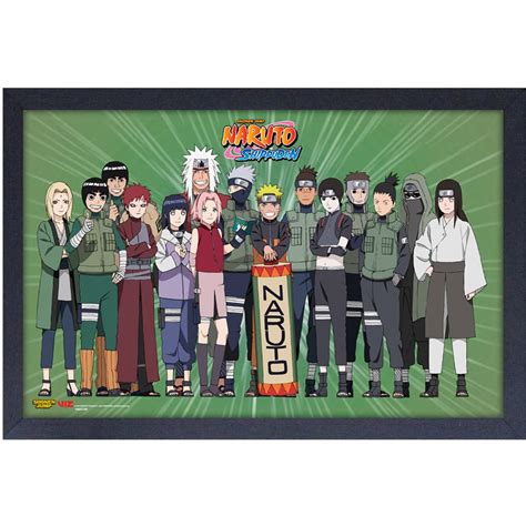 Naruto Group Lineup Framed Art Print Entertainment Earth
