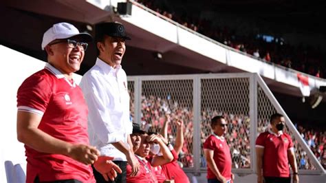 Skor Imbang Presiden Joko Widodo Optimistis Timnas Miliki Kesempatan Besar Di Semifinal Leg