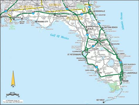 Florida Road Maps Detailed Road Map Of Florida Printable Maps