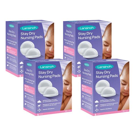 Lansinoh Nursing Pads 4 Packs Of 60 240 Count Stay Dry Disposable