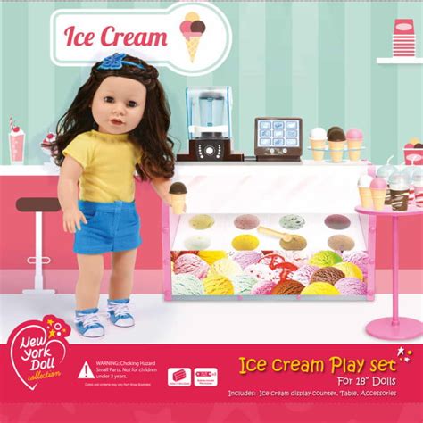 Doll Ice Cream Set Complete Doll Electronic Ice Cream Parlor Fits
