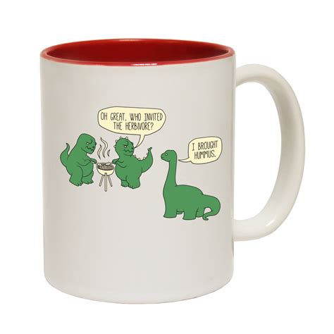Funny Mugs Dinosaur T Rex Bbq Tea Coffee Mug Novelty Vegetarian Birthday T Ebay