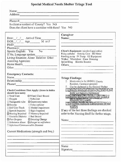 Emergency Room Form Template Inspirational Free Er Triage Templates Invitation Templates