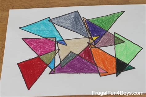 Geometric Art Project For Kids With Printable Coloring Pages