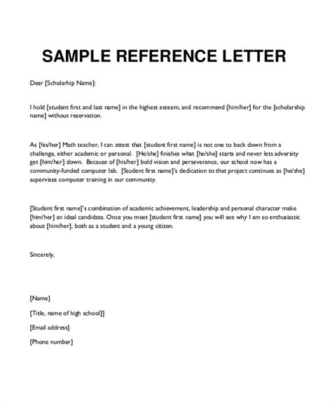 FREE 11+ Sample Character Reference Letter Templates in PDF | MS Word Pages | Google Docs