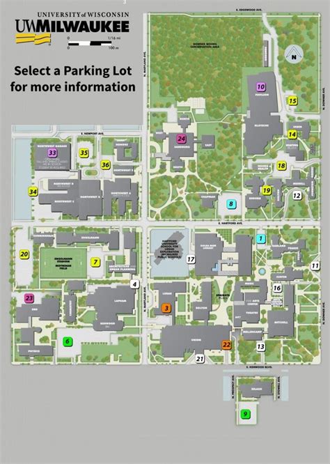 Uw Milwaukee Campus Map University Of Wisconsin Milwaukee Campus Map