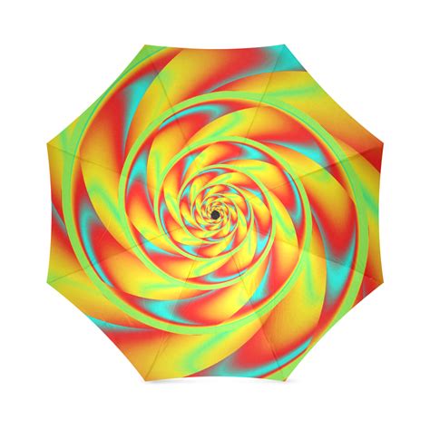 Crazy Power Spiral Neon Colored Foldable Umbrella Model U01 Id