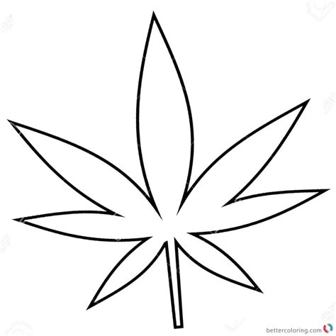 Cannabis coloring download cannabis coloring. Weed Coloring Pages Cannabis Leaf Line Art - Free ...