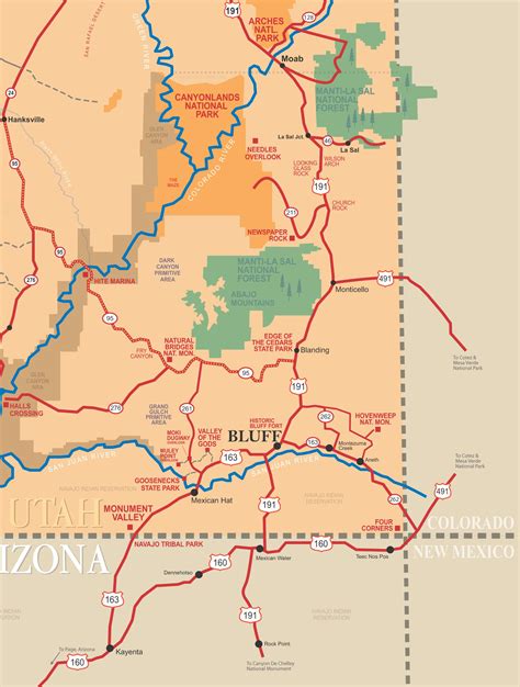 Maps Of Area Around Bluff Utah Bluff Utah