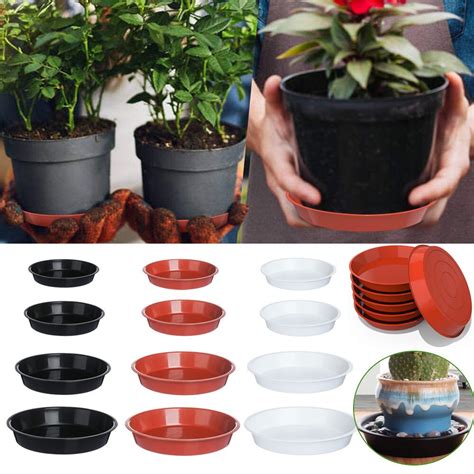 3pcs Plant Saucer 467810 Inch Drip Trays Plastic Tray Saucers
