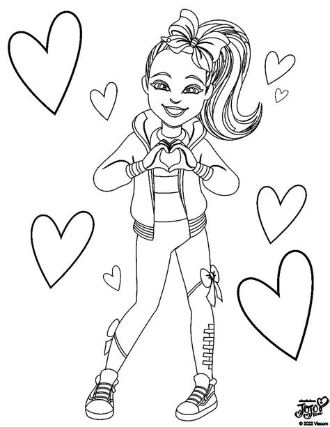 Love Jojo Siwa Coloring Page Download Print Or Color Online For Free