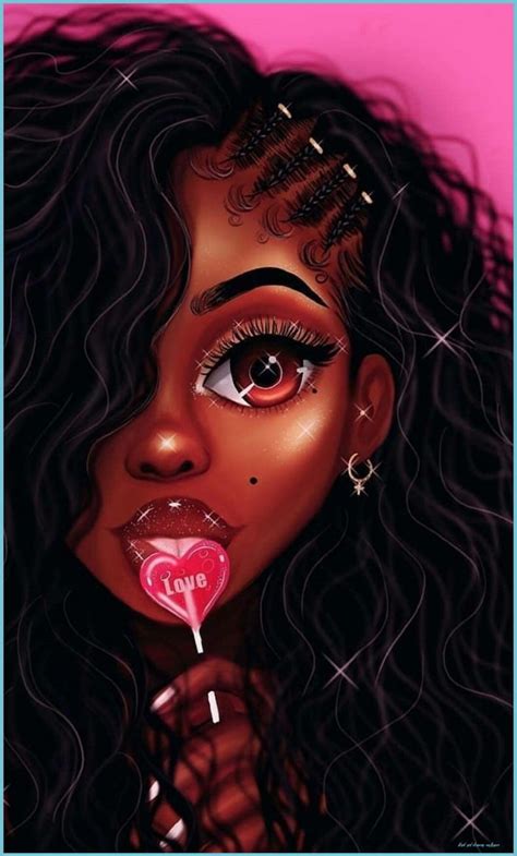 Free Download 2 Pretty Black Girl Cartoon Cute Black Girl Hd Phone Wallpaper Pxfuel